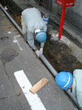 仮配管方式の工事が始動／東京都水道局