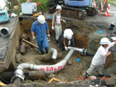 大雨被害の復旧に貢献／明和工業