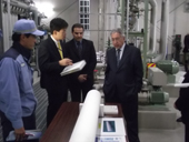 サウジ水電力大臣が視察／都芝浦水再生センターの再生水施設