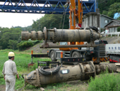 取水施設が震災で被害／登米市水道事業所