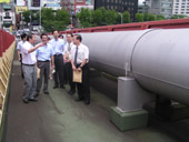 市ヶ谷水管橋を視察／日水協