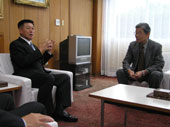 赤川専務が秋田市長を訪問／日水協