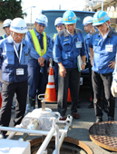 登戸連絡管の運用訓練／川崎市上下水道局､東京都水道局