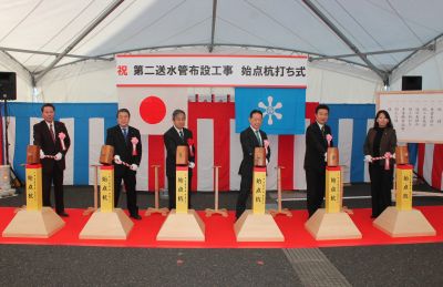 リダンダンシーの確保へ／第二送水管布設工事に着手／北千葉(企)