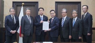 強靱化予算の増額を要望／財務副大臣に実情訴え／企業団協